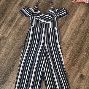 Anthropology wide leg jumpsuit